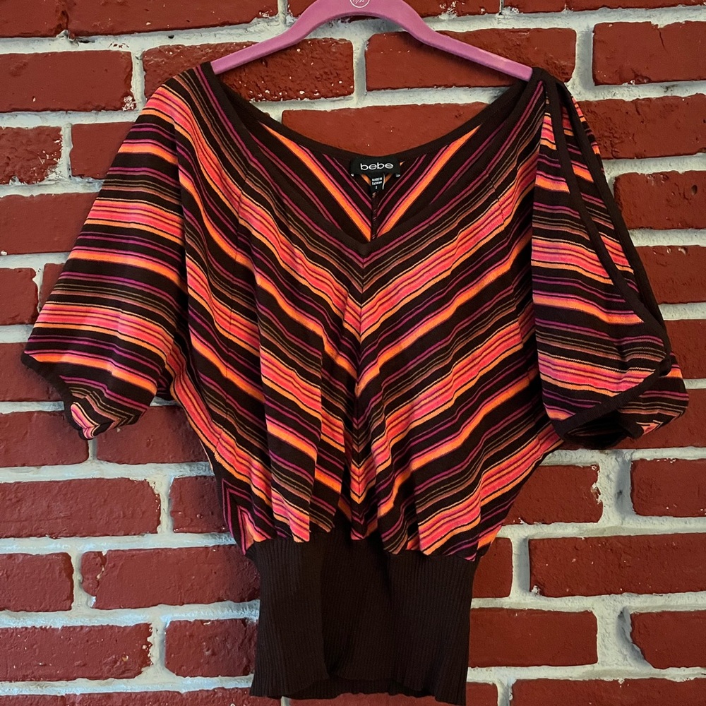 Striped BEBE top